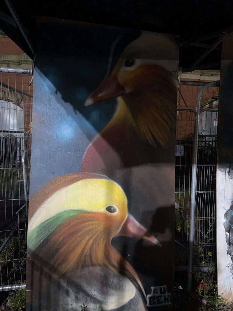 Renowned Street artist Qubek work at Artbattle